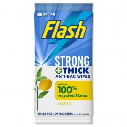 FLASH antibakterinės visų paviršių drėgnos servetėlės 24 vnt